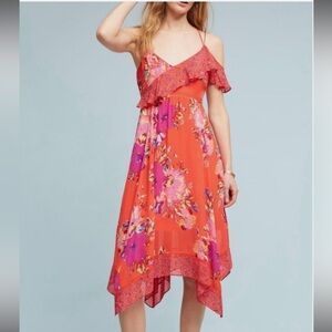 Maeve Asymmetrical “Grecia” Floral Dress Sz 8